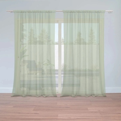 Sablio Záclony Zelená serene: 2ks 150x250cm