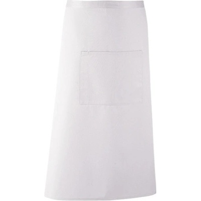 Premier Workwear Pracovná zástera s vreckom PR158 White 90 x 80 cm