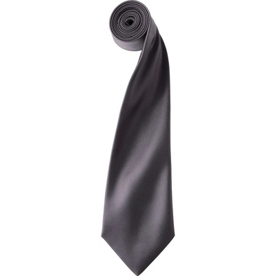 Premier Workwear Saténová kravata tmavošedá