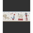 Rasch 245424 Dětská papírová bordura na zeď Bambino 2018, rozměry 19,5 cm x 5 m