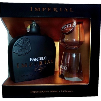 Ron Barceló Imperial Onyx 12y 38% 0,7 l (dárkové balení 2 sklenice)