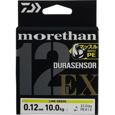 Daiwa Splétaná Šňůra Morethan Durasensosr12 BraidEX +Si3 200 m Lime Green - 0,06 mm 5,8 kg