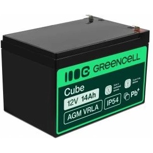 Green Cell AGM 12V 14Ah battery VRLA lead battery lead battery replacement battery gel battery battery cycle-proof unmanned toys, alarm, emergency power, childrens vehicles, childrens quad, black - 12V14AH