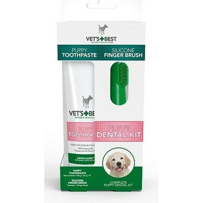 Vet´s Best Dog zubná pasta pre šteniatka + silikonový náprstok
