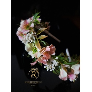 Radi handmade Диадема с розови хортензии за всеки ден (972)