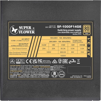 Super Flower Leadex III Gold Up 1000W 80 PLUS Gold (SF-1000F14GE)