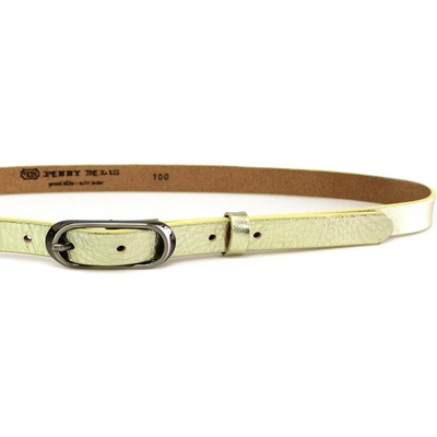 Penny Belts dámský kožený pásek 20-175-173 zlatý METAL