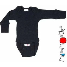 Merino body tričko ManyMonths Foggy Black