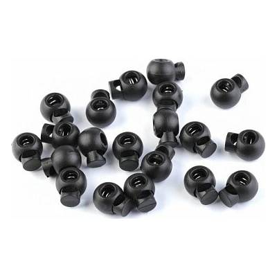 Brzda plast / kulatá 15 x 19 / 6 mm / černá / ks