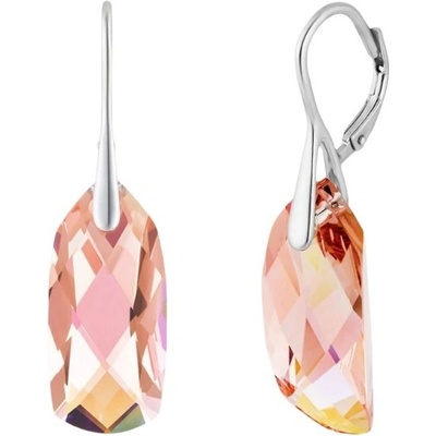 Preciosa Stříbrné náušnice s českým křišťálem Preciosa Crystal Bay Royal Lagoon 6261 69