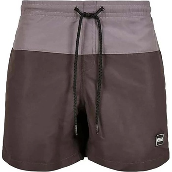 Urban Classics Бански гащета Urban classics Block swimming shorts - Black (Light Asphalt / Black)