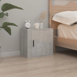 vidaXL Нощно шкафче за стенен монтаж, бяло, 50x30x47 см (816872)