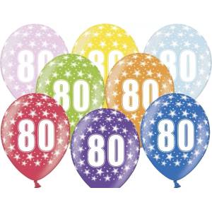 PartyDeco БАЛОН С НОМЕР 80 РОЖДЕН ДЕН