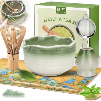 žiadna značka SADA NA MATCHA 7V1 KERAMICKÁ MISKA METLIČKA LYŽIČKA NA ČAJ MATCHA