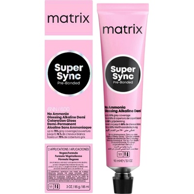 Matrix Super Sync Pre-Bonded Glossing Alkaline Demi Toner demi-permanentní toner 1A 90 ml