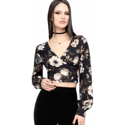 Killstar crop top černá