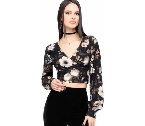 Killstar crop top černá