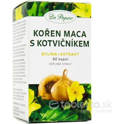 Dr. Popov Kořen Maca s Kotvičníkem 60 kapsúl