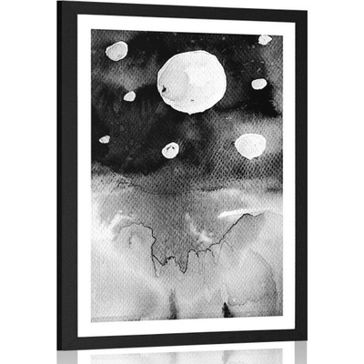 Plakát s paspartou noční obloha - 40x60 black