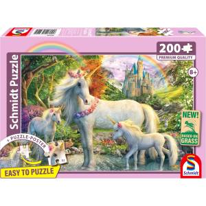 Schmidt Spiele - Puzzle Unicorn mare with two foals - 200 piese