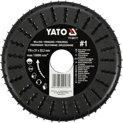 YATO Rotační rašple frézovací univerzální 118 mm YT-59177