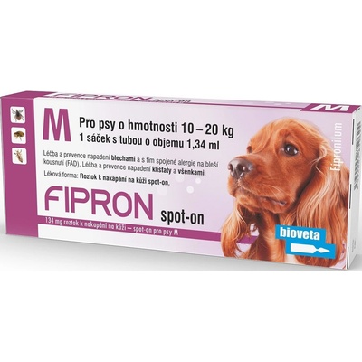 Bioveta Fipron spot-on Dog M 10-20 kg 1 x 1,34 ml