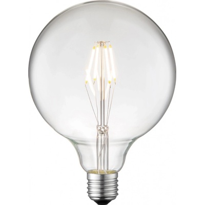 JUST LIGHT Filam. LED žárovka E27, G125, 420 lm, 2700 K, 4 W, čiré sklo