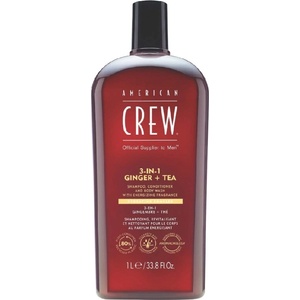 American Crew 3-in-1 Ginger + Tea Shampoo, Conditioner and Body Wash 1000 ml