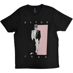 Elton John Tux Photo Тениска с къс ръкав Black 2XL (EJTEE26MB05)