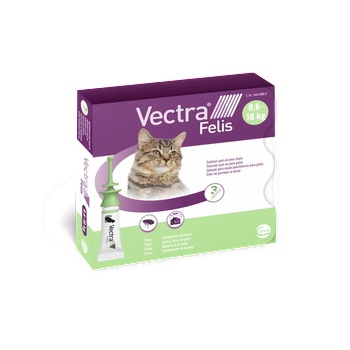 Image 1 of Ceva Vectra Felis - спот он форма против бълхи, кърлежи, мухи, комари, за котки / 3 броя пипети