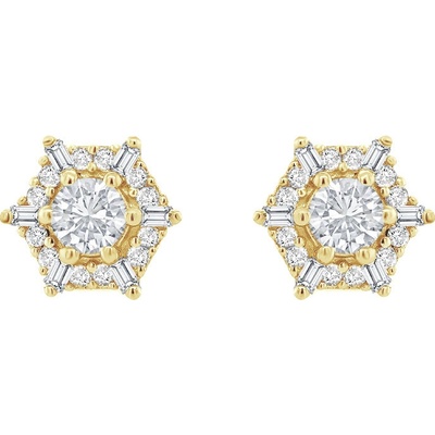 Eppi Náušnice v tvare hexagón s lab-grown diamantmi Carla E43064