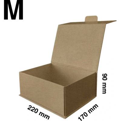 Skládací krabice PlusBox Kraft - M (220x170x90 mm) balení 5, 10 ks Velikost balení: 5 ks