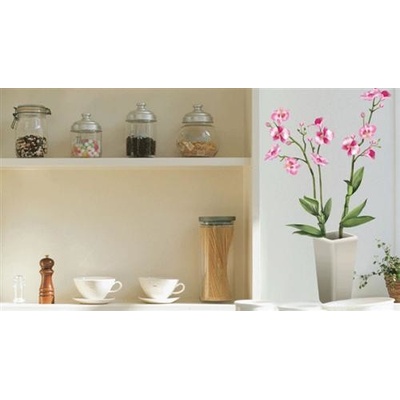 IMPOL TRADE VCS103 Samolepky na zeď orchidej rozměr 50 x 70 cm