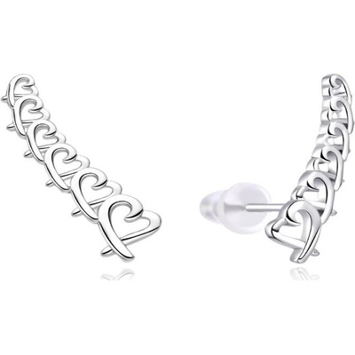 MOISS Srdíčkové podélné náušnice E0003157