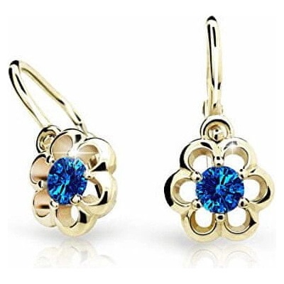 Cutie Jewellery zlaté detské náušnice C1947-10-X-1 modrá