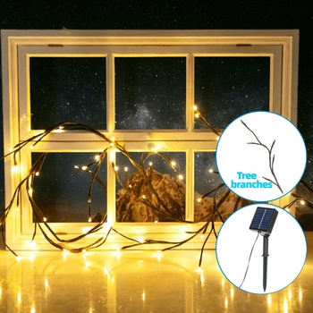 Aigostar - LED соларен гирлянд 72xLED/4м IP65 300mAh топла бяла светлина (AI1619)