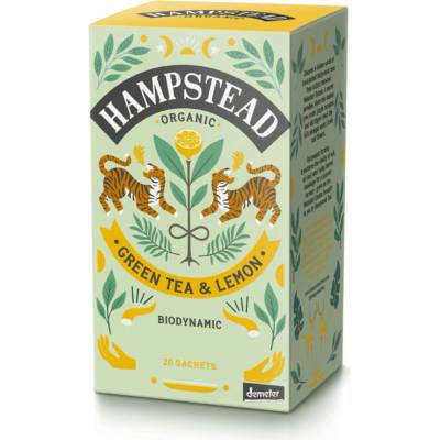 Hampstead Tea BIO Zelený čaj s citrónem a citrónovou trávou 20 ks