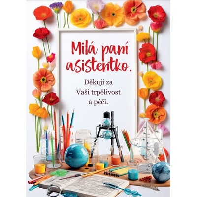 Přání pro paní asistentku Květiny – Zboží Dáma