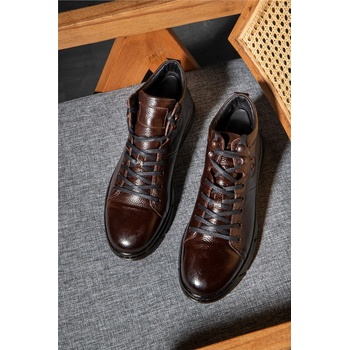 Ducavelli Мъжки боти от естествена кожа - Тъмнокафяви #363809 (363809_Тъмно кафяв)