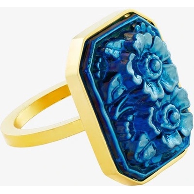 Preciosa Prsten z pozlacené chirurgické oceli Venice s českým křišťálem Preciosa 7461Y67