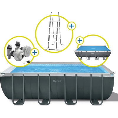 Intex Frame Pool Ultra Quadra XTR 549 x 274 x 132 cm - без помпа с аксесоари - 1 бр (26356GH)