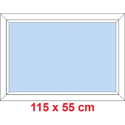 Soft Plastové okno 115x55 cm FIX neotevíravé Bílá