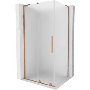 Mexen Velar L плъзгаща се душ кабина 120 x 100 cm, мат, четкана мед - 871-120-100-33-65 (871-120-100-33-65)
