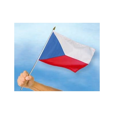 Tyčová vlajka Česká republika 30 x 45 cm