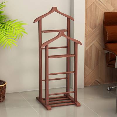 TopMebel Дървен закачалка Beta II в цвят орех 48x35x120см