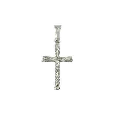 Infinitysilver Stříbrný přívěsek křížek s rytinou 441369