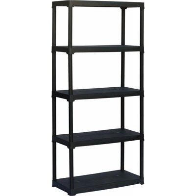 ArtPlast Plastový LINEA TEMPO 5 polic 80 x 40 x 176 cm černý – Zboží Mobilmania