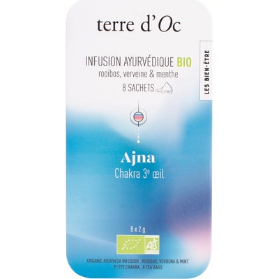 Terre d'Oc Ajna Rooibos Verveine & Menthe BIO Ajurvédský bylinný čaj 8 ks