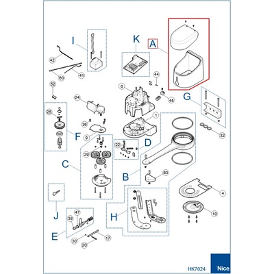 PRHK01 kryt pro HYKE HK7024 nebo HK7224