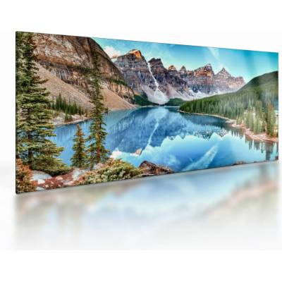 Sklenený obraz - Moraine lake, jednodielne 100x50 cm na skle